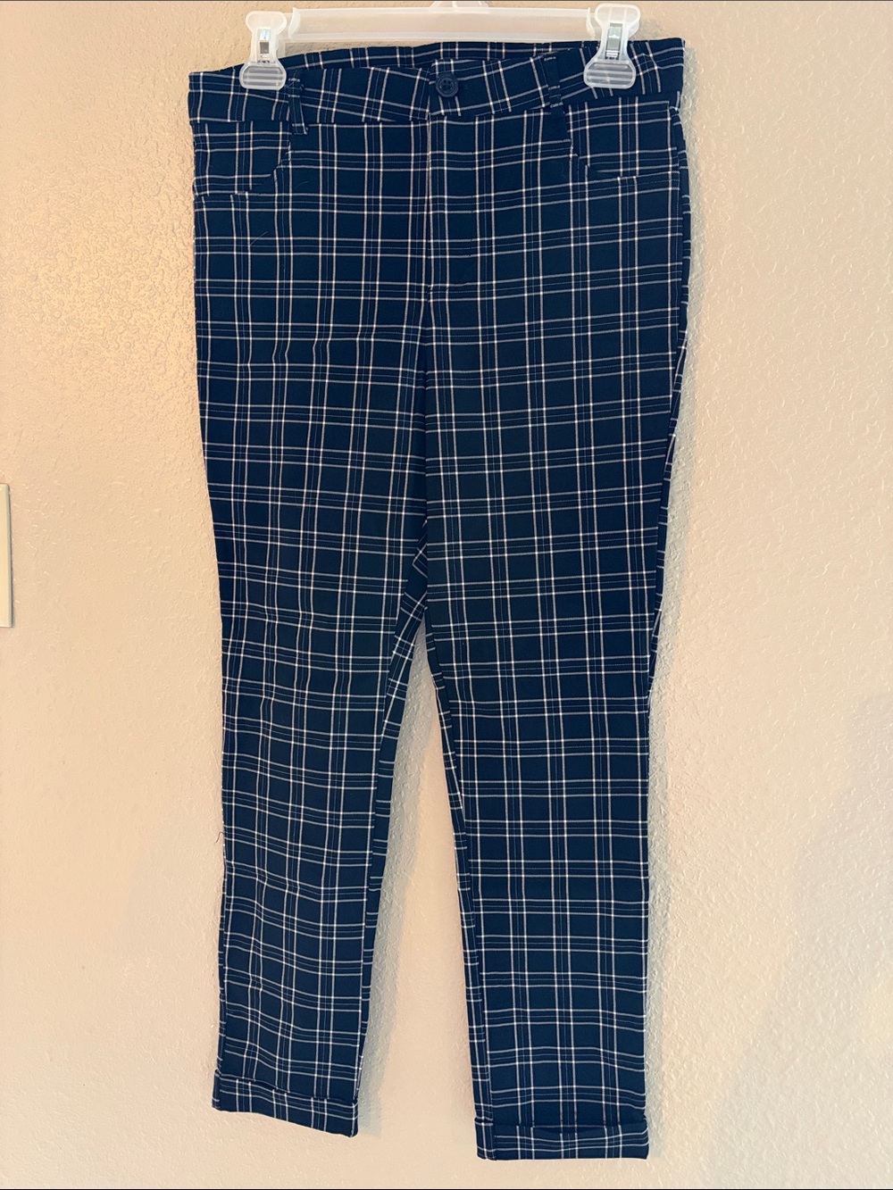 Juniors Black and White Pants